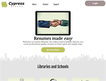 Tablet Screenshot of cypressresume.com
